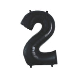 34" Black Number 2 Shaped Mylar Balloon – Fun and Festive for Any Occasion