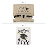 24 Pc. Religious Graduation Jewelry on Card Kit for 12