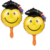 Creative Converting Graduation Smiley Face Foil Balloons – 3ct
