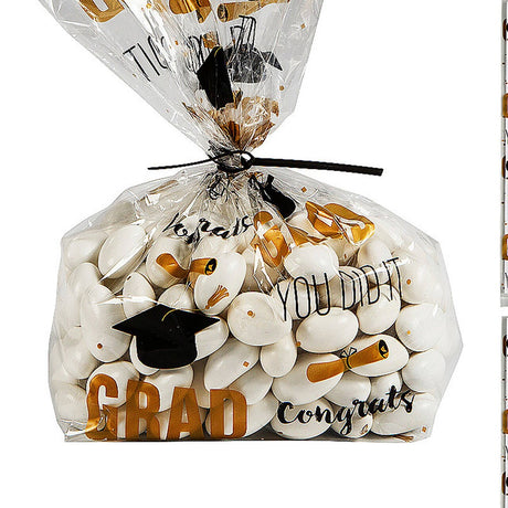 Graduation Cellophane Favor Bags with Twist Ties – 5" x 11.5", 12ct