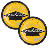 Creative Converting School Spirit Yellow Graduation Dinner Plates – 54ct