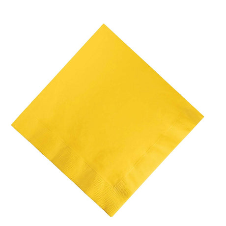 6 1/2" Bulk Pack of 50 School Bus Yellow Paper Luncheon Napkins
