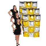 Silver & Gold Mylar Balloon Party Backdrop – 45.25" x 5 Ft. (1/2")