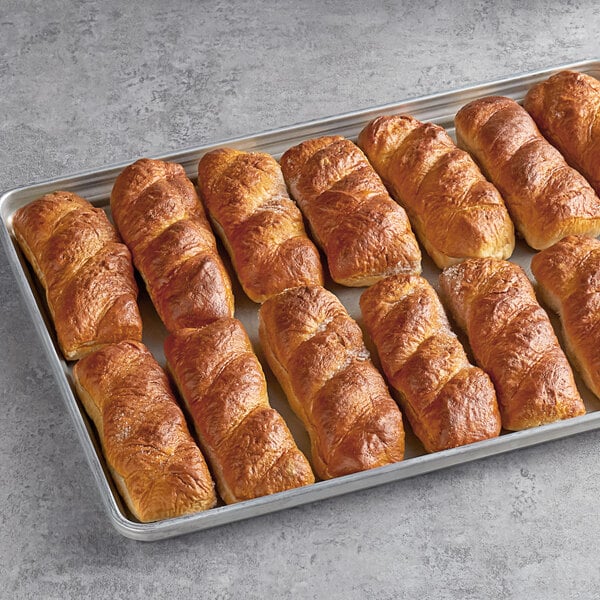 Bavarian Bakery Bavarian Pretzel Sliced Hot Dog Roll 3.2 oz. - 50/Case