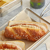 Bavarian Bakery Bavarian Pretzel Sliced Hot Dog Roll 3.2 oz. - 50/Case