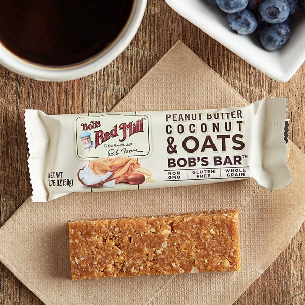 Bob's Red Mill 1.76 oz. Peanut Butter Coconut & Oats Bar - 144/Case