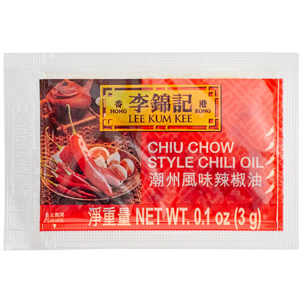 Lee Kum Kee Chiu Chow Style Chili Crisp Oil Packet 3 Gram - 600/Case