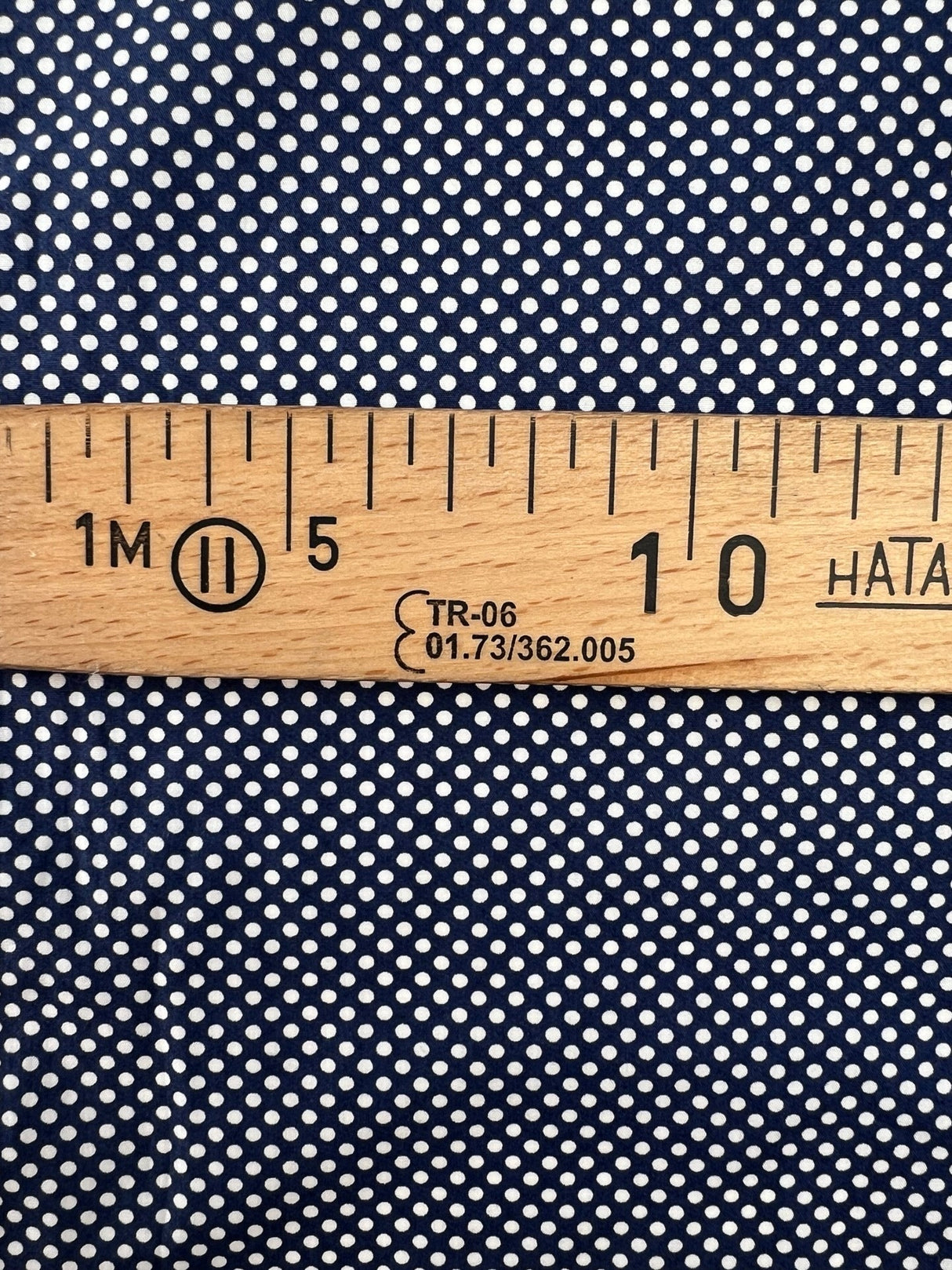 Cotton Poplin Blue Polka Dot