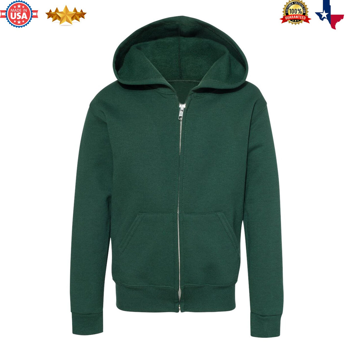 JERZEES® NuBlend Youth Full-Zip Hooded Sweatshirt