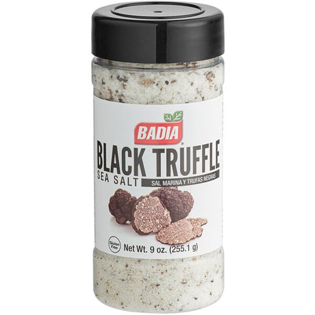 Badia Black Truffle Sea Salt 9 oz. - 6/Case