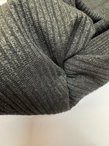 Lurex Blend Rib Knit Silver Black