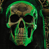 21" Light-Up Tombstone with Skull Halloween Decoration