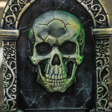21" Light-Up Tombstone with Skull Halloween Decoration