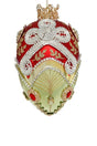 7" Faberge Jewel Egg Ornament , Green/Red - Mark Roberts