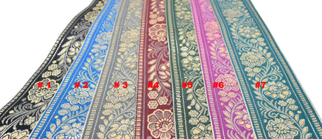 Floral Jacquard Ribbon 2.25" Indian Style Trim