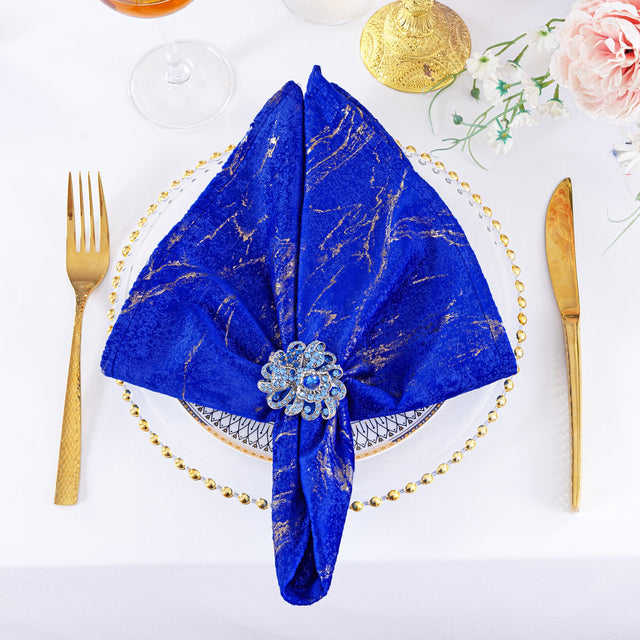 Velvet Dinner Napkin Sample 20x20 Royal Blue