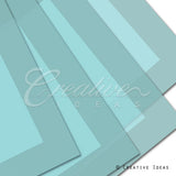 22" X 22" Bold Border Floral Wrap-20 Pcs (Light Blue)