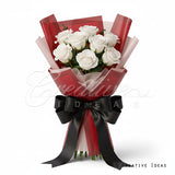 22" X 22" Bold Border Floral Wrap-20 Pcs (Red)