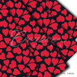 22" X 22" Curly Hearts Floral Wrap-15 Pcs (Black/Red)