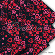 22" X 22" Love Text Floral Wrap-15 Pcs (Black/Red)