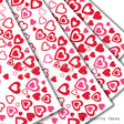 22" X 22" Love Text Floral Wrap-15 Pcs (White/Red)