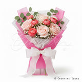 22" X 22" Translucent Floral Wrap-20 Pcs (Rose)