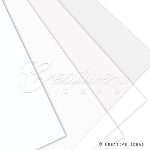22" X 22" Translucent Floral Wrap-20 Pcs (White)