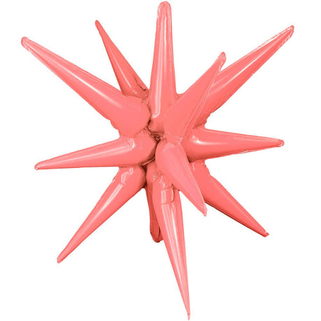 Foil Balloon 22 Inch 3D Star-Burst Bubble Gum Pink