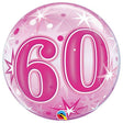 Bubble Balloon 60 Pink Starburst Sparkle