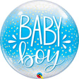 Bubble Balloon Baby Boy Blue Confetti Dots