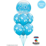 Bubble Balloon Baby Boy Blue Confetti Dots