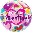 Bubble Balloon Be Mine Valentine Hearts