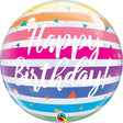 Bubble Balloon Birthday Bright Rainbow Stripes