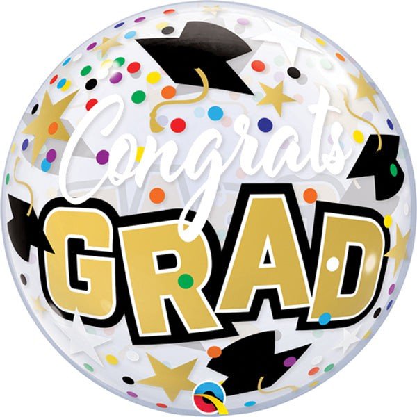 Graduation Bubble Balloon 22 Inch Congrats Grad