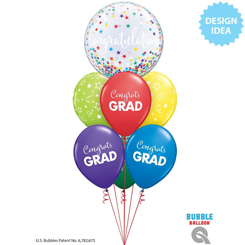 Bubble Balloon Congratulations Confetti Stars