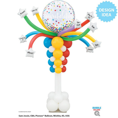 Bubble Balloon Congratulations Confetti Stars