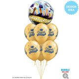 Bubble Balloon Congratulations Grad Caps 22 Inch