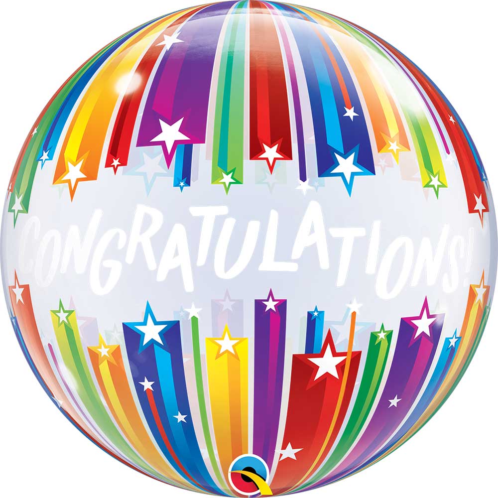 Bubble Balloon Congratulations Shooting Stars