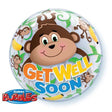 Bubble Balloon Get Well Monkeys