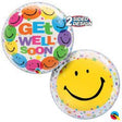 Bubble Balloon Get Well Soon Smile Faces 22 Inch