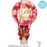 Bubble Balloon I Love You Paper Hearts