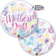 Bubble Balloon Mother's Day Butterflies 22 Inch