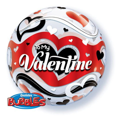 Bubble Balloon To My Valentine Banner Hearts