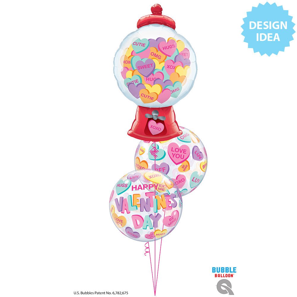 Bubble Balloon Valentine's Candy Hearts