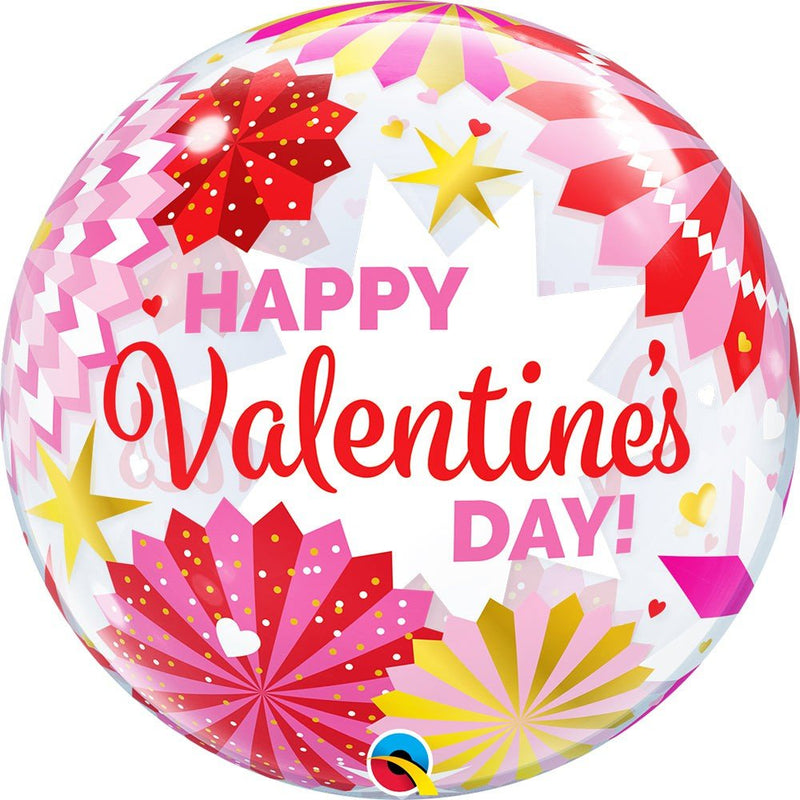 Bubble Balloon Valentine's Day Paper Fans