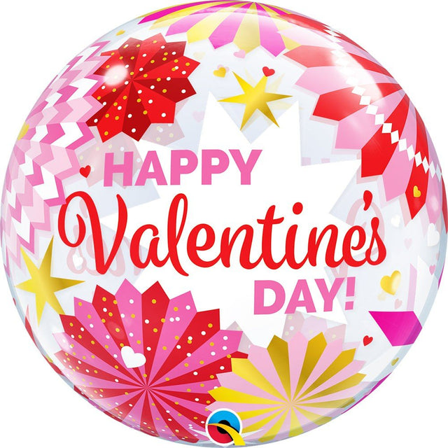 Bubble Balloon Valentine's Day Paper Fans