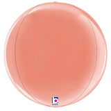 Foil Balloon Rose Gold Globe 22 Inch