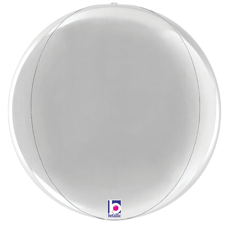 Silver Globe Foil Balloon 22 Inch