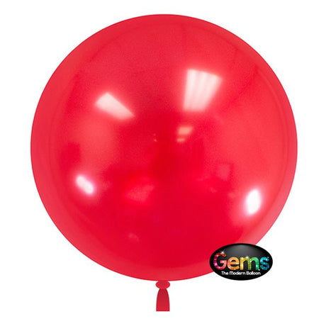 Plastic Balloons 22 Inch GEMS Cherry Red