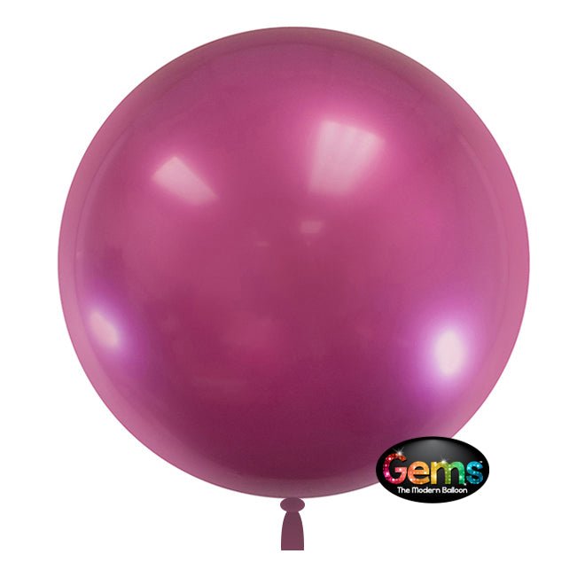 Plastic Balloons 22 Inch GEMS Plum Burgundy